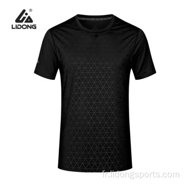 Dernière conception T-shirt noir et noir rapide personnalisé